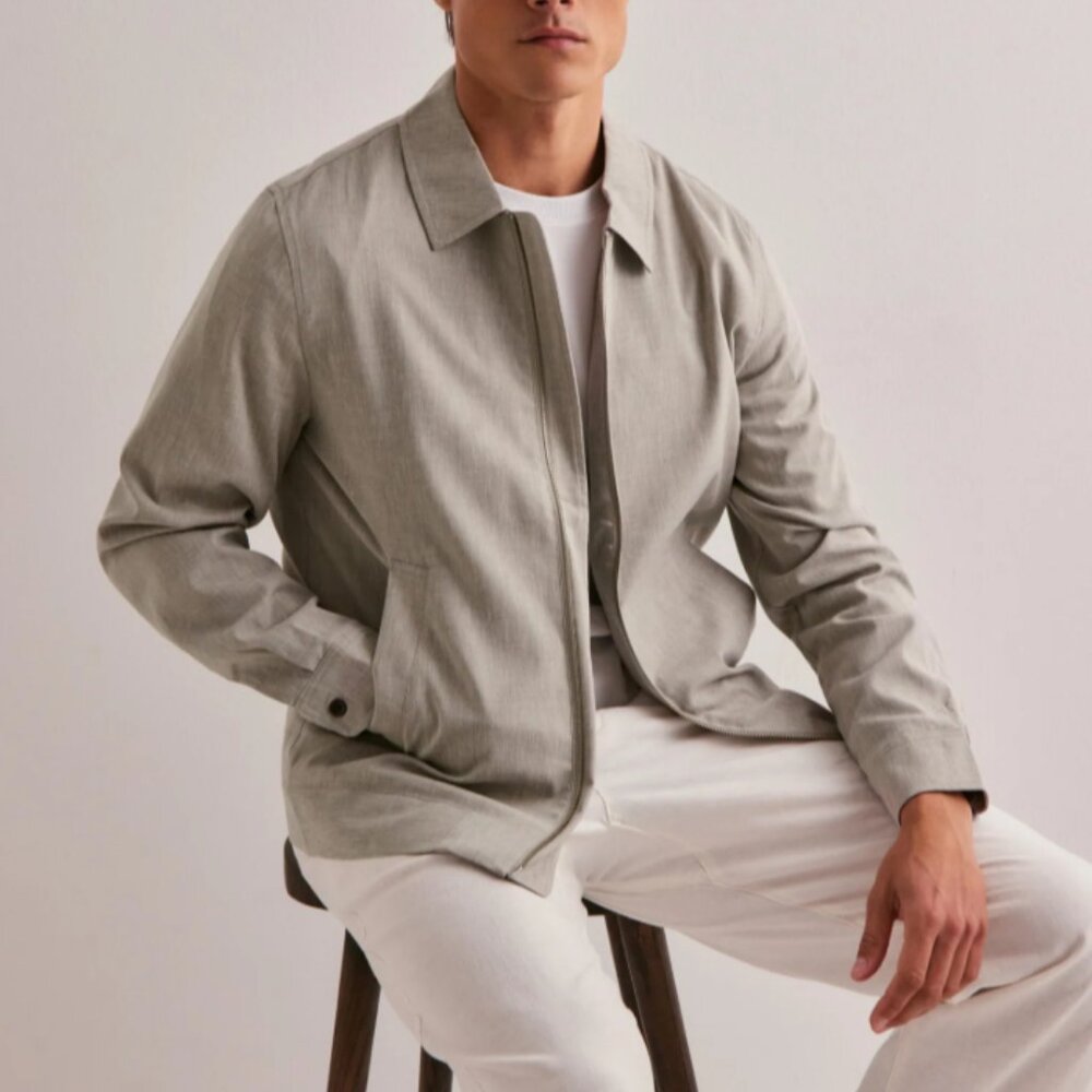 BNWT SS25 LES DEUX COMO SLUB COACH BOMBER JACKET S